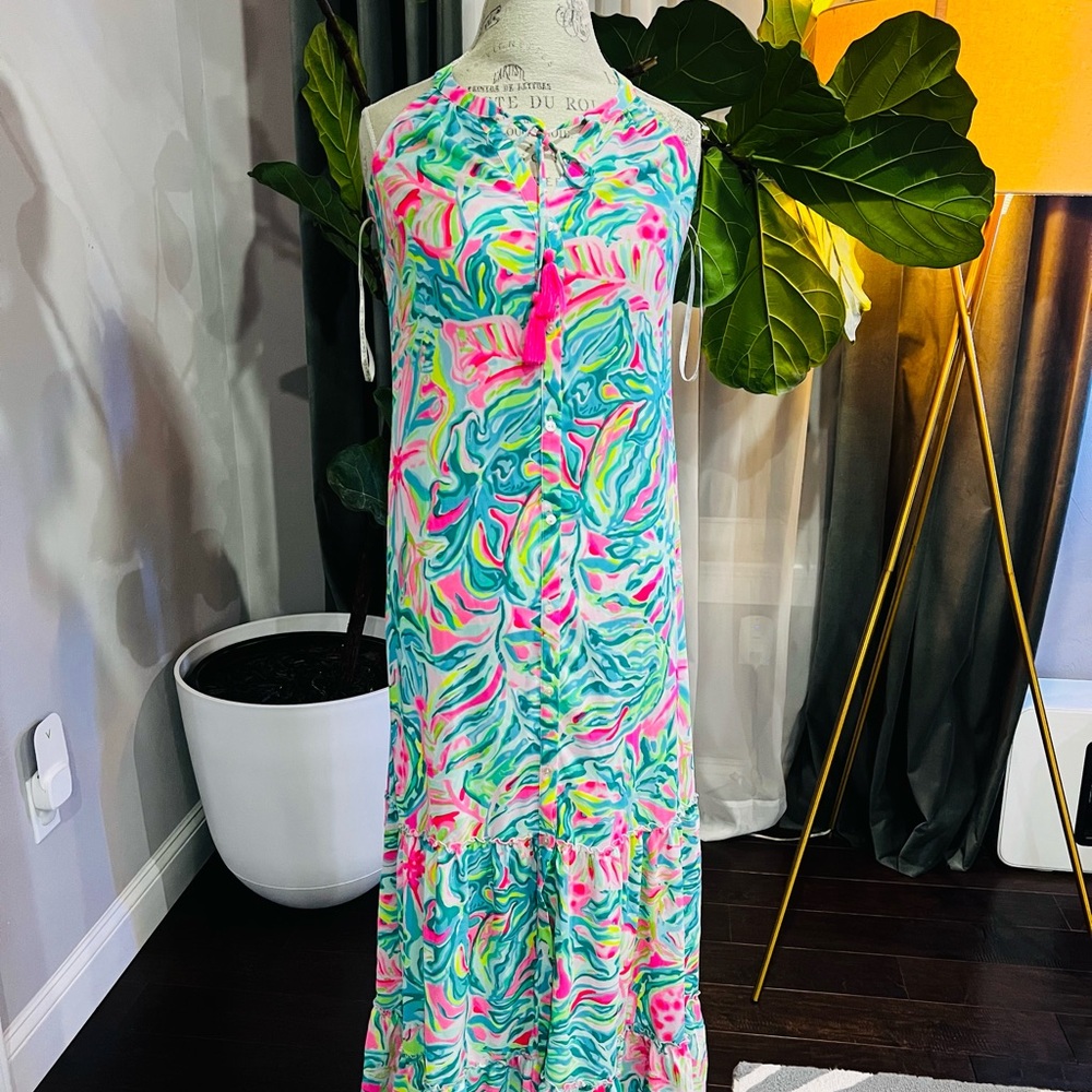 Lily Pulitzer Vibrant Multicolor Maxi Dress